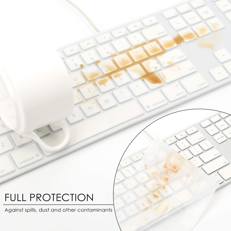 Allinside Transparent Keyboard Cover for iMac Wired USB Keyboard A1243 MB110LL/B - Image 5